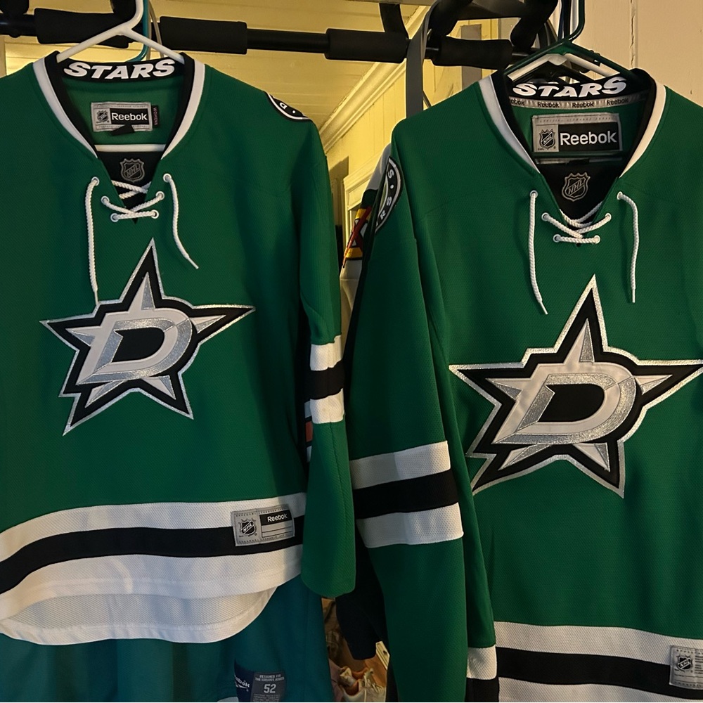 Dallas Stars His & Hers Reebok Victory Green Jerseys Medium Small from Hangar